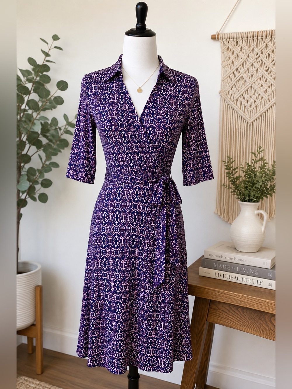 Laundry by Shelli Segal print wrap dress